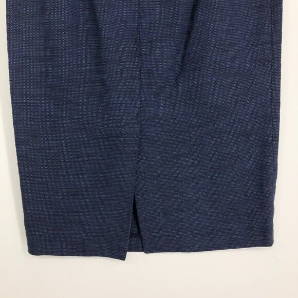 Love Moschino Blue Knee Length Cotton Linen Blend Pencil Skirt size 2 - Picture 9 of 16